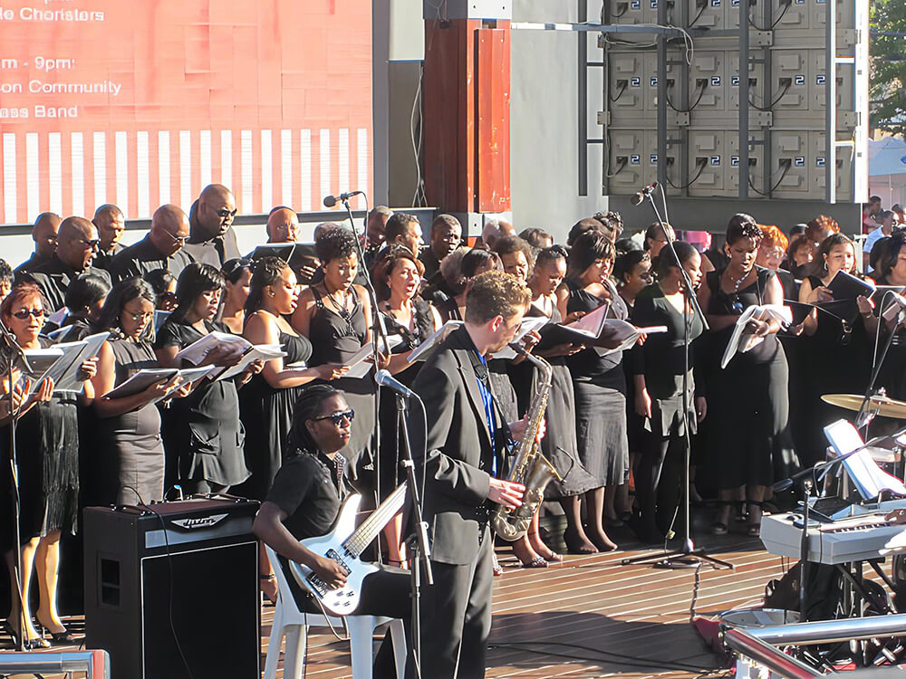 Joe Leader with Gospel Choir, Cape Town, South Africa